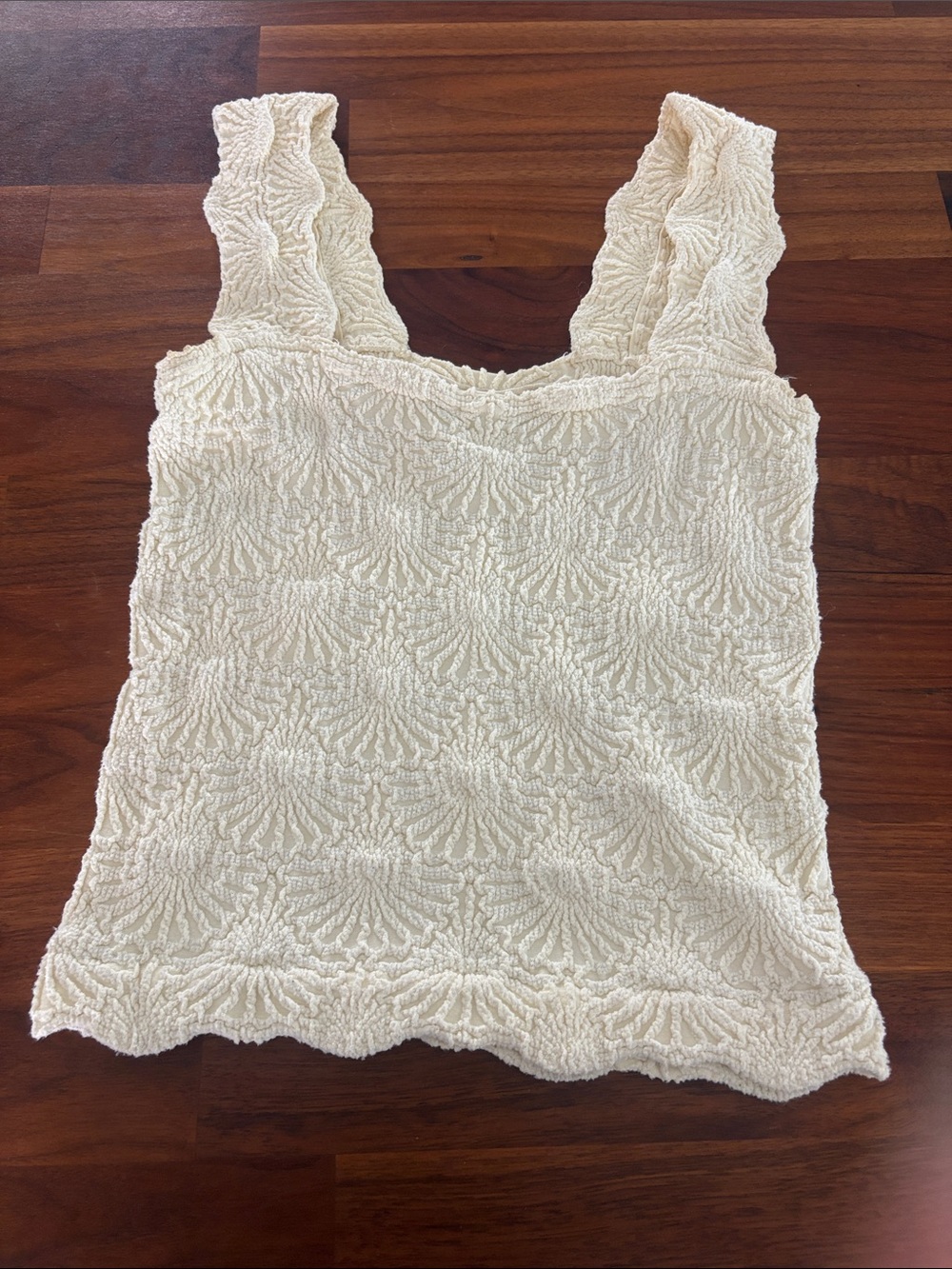 Free People Cream Love Letter Tank